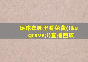 足球在哪里看免費(fèi)直播回放